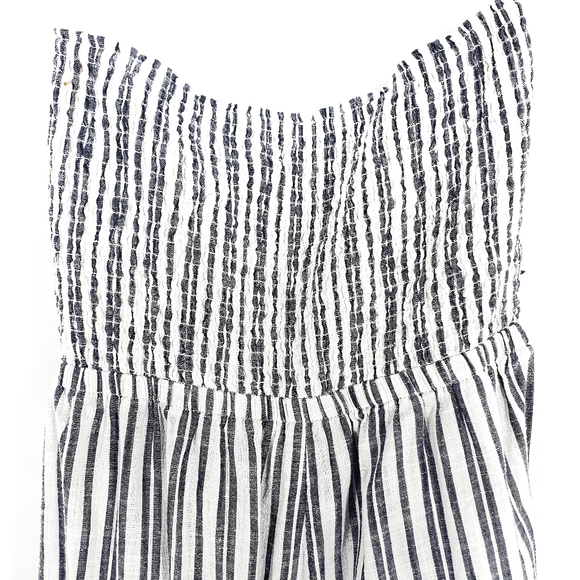Aerie Strapless Tie Front Pinstripe Jumper - Picture 6 of 8